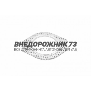 Прокладка приемной трубы УАЗ 452, 469 (перф. жесть 3 слоя) 